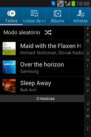 Pressione o arquivo de música desejado. Pressione o arquivo de música desejado.
