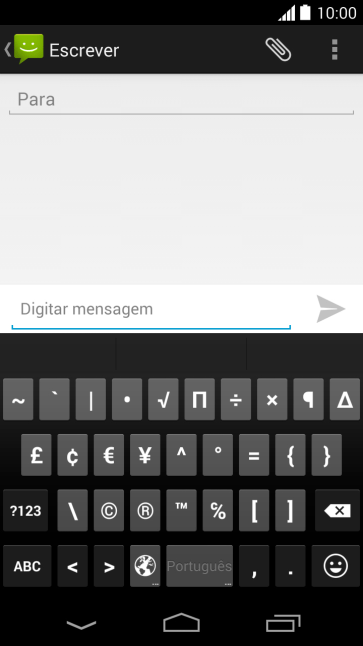 Pressione ABC para retornar à digitação. Pressione ABC para retornar à digitação.