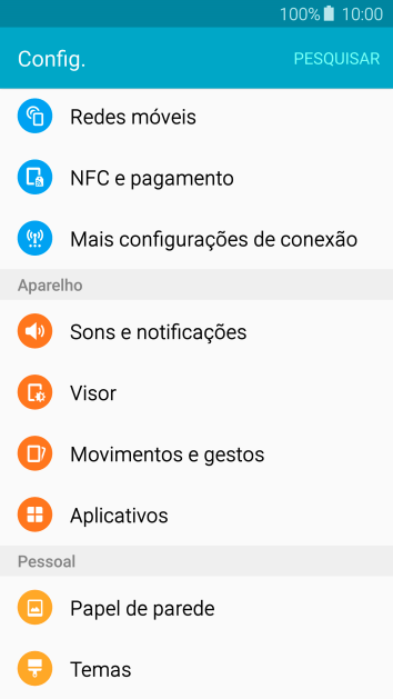 Pressione Redes móveis. Pressione Redes móveis.