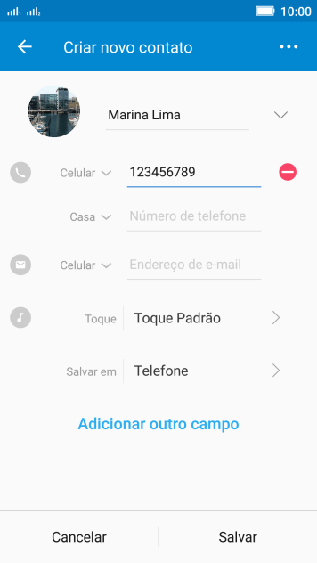 Pressione a lista suspensa ao lado do número de telefone. Pressione a lista suspensa ao lado do número de telefone.