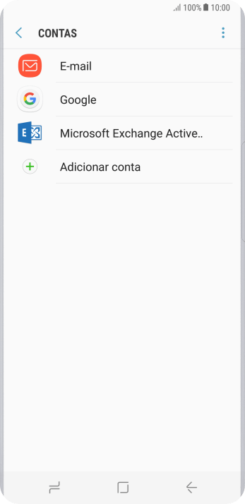 Se a tela mostrar essa imagem, sua conta foi reconhecida e configurada automaticamente. Siga as instruções da tela para inserir mais informações e finalizar a configuração. Se a tela mostrar essa imagem, sua conta foi reconhecida e configurada automaticamente. Siga as instruções da tela para inserir mais informações e finalizar a configuração.