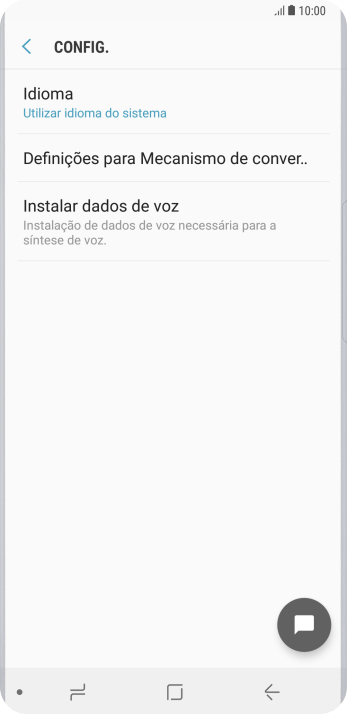 Pressione Definições para Mecanismo de conver.. , e siga as indicações da tela para selecionar as configurações desejadas. Pressione Definições para Mecanismo de conver.. , e siga as indicações da tela para selecionar as configurações desejadas.