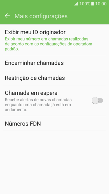 Pressione Exibir meu ID originador. Pressione Exibir meu ID originador.