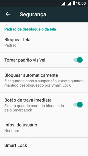 Pressione Bloquear tela, e digite o código de bloqueio atual. Pressione Bloquear tela, e digite o código de bloqueio atual.