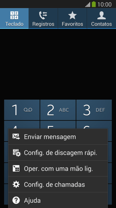 Pressione Config. de chamadas. Pressione Config. de chamadas.