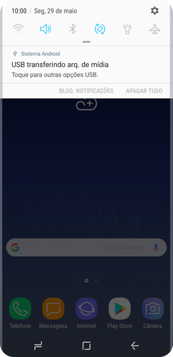 Pressione o ícone de configurações. Pressione o ícone de configurações.