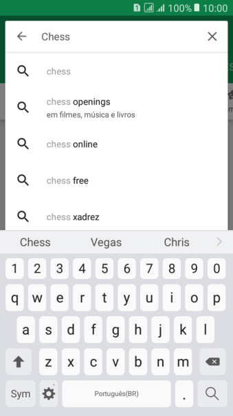 Insira o nome ou assunto do app desejado, e pressione o ícone de busca. Insira o nome ou assunto do app desejado, e pressione o ícone de busca.