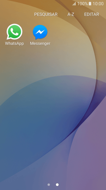 Pressione WhatsApp. Pressione WhatsApp.
