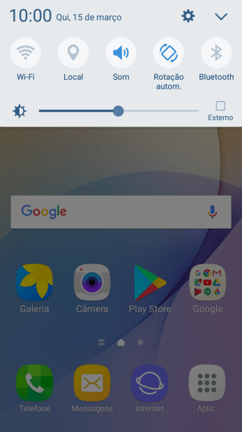 Pressione o ícone de configurações. Pressione o ícone de configurações.