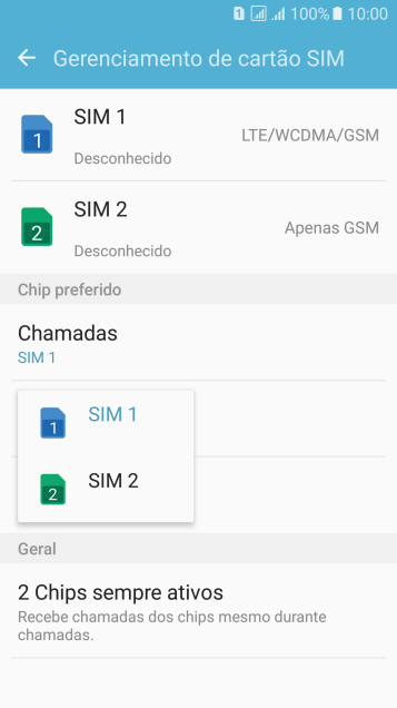 Pressione o chip desejado. Pressione o chip desejado.
