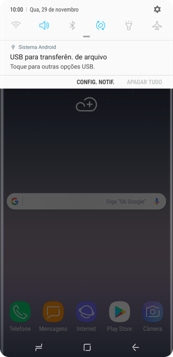 Pressione o ícone de configurações. Pressione o ícone de configurações.