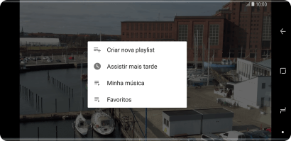Pressione a lista de reprodução desejada. Pressione a lista de reprodução desejada.