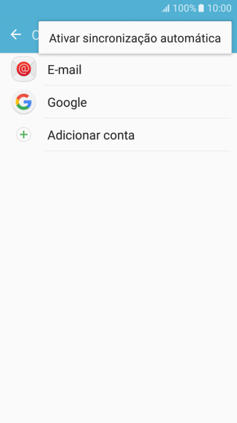 Pressione Ativar sincronização automática. Pressione Ativar sincronização automática.