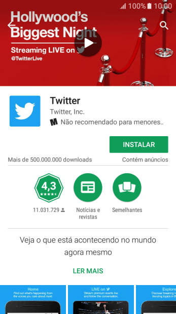 Pressione INSTALAR, e siga as indicações da tela para instalar o app. Pressione INSTALAR, e siga as indicações da tela para instalar o app.