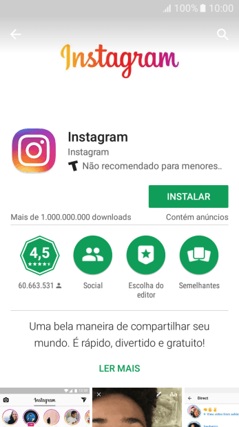 Pressione INSTALAR, e siga as indicações da tela para instalar o app. Pressione INSTALAR, e siga as indicações da tela para instalar o app.
