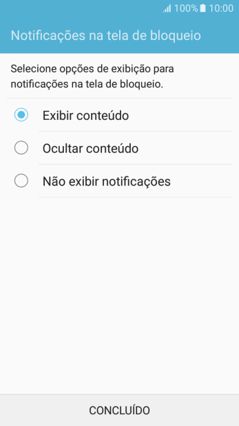 Pressione a configuração desejada. Pressione a configuração desejada.