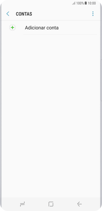 Pressione Adicionar conta. Pressione Adicionar conta.