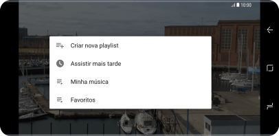 Pressione a lista de reprodução desejada. Pressione a lista de reprodução desejada.