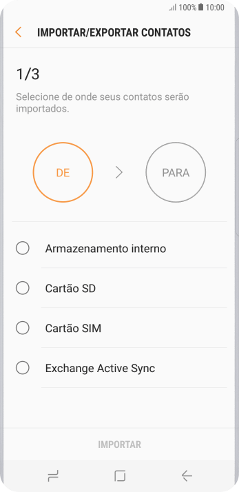 Pressione Cartão SIM. Pressione Cartão SIM.
