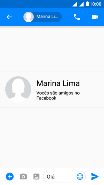 Escreva a mensagem desejada, e pressione o ícone de enviar. Escreva a mensagem desejada, e pressione o ícone de enviar.