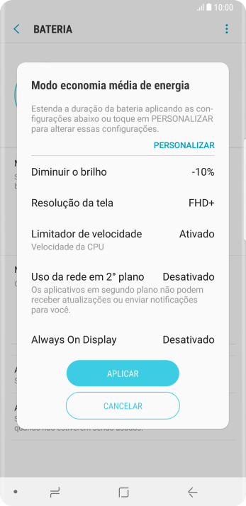 Pressione APLICAR para ativar a função. Pressione APLICAR para ativar a função.