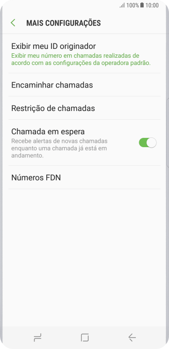 Pressione Restrição de chamadas. Pressione Restrição de chamadas.