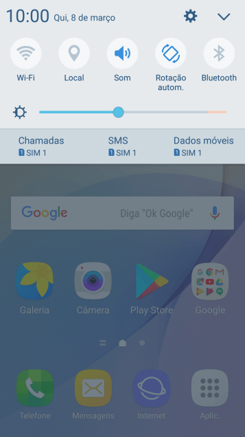 Pressione o ícone de configurações. Pressione o ícone de configurações.