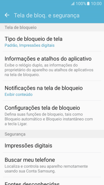 Pressione a tecla de voltar. Pressione a tecla de voltar.