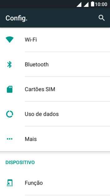 Pressione Cartões SIM. Pressione Cartões SIM.