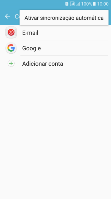 Pressione Ativar sincronização automática. Pressione Ativar sincronização automática.