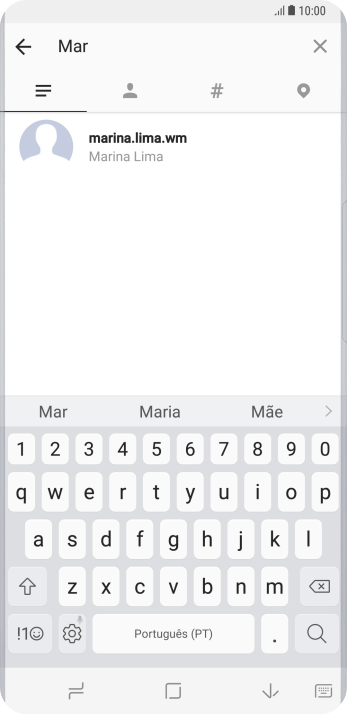 Pressione o usuário desejado. Pressione o usuário desejado.