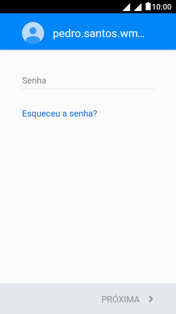 Pressione o campo de escrever, e digite a senha da sua conta Google. Pressione o campo de escrever, e digite a senha da sua conta Google.