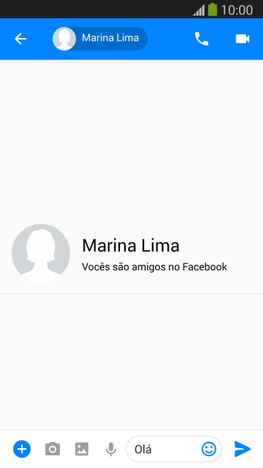 Escreva a mensagem desejada, e pressione o ícone de enviar. Escreva a mensagem desejada, e pressione o ícone de enviar.