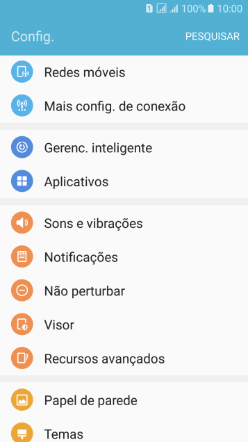 Pressione Redes móveis. Pressione Redes móveis.