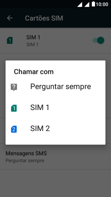 Pressione a configuração desejada. Pressione a configuração desejada.