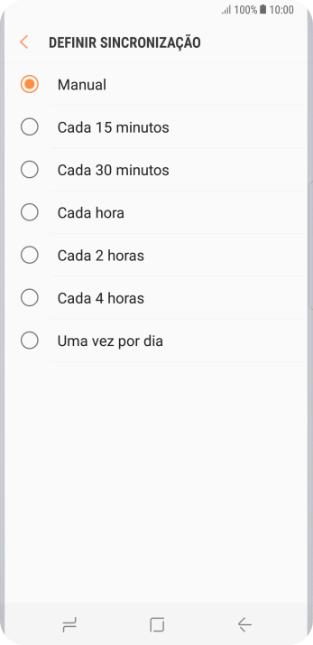Pressione a configuração desejada. Pressione a configuração desejada.