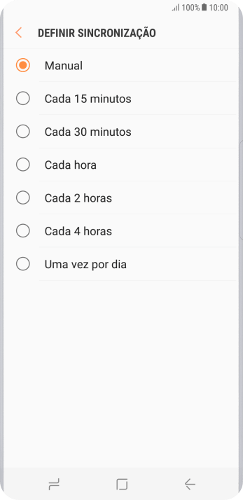 Pressione a configuração desejada. Pressione a configuração desejada.