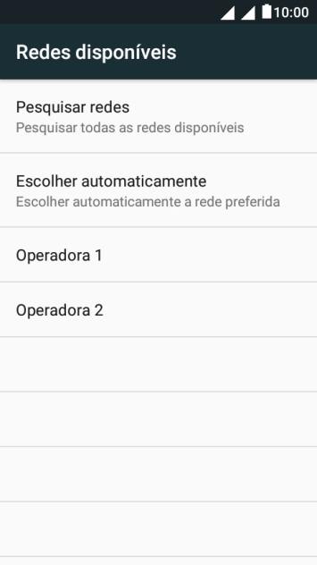 Se você quiser selecionar a rede automaticamente, deve pressionar Escolher automaticamente. Se você quiser selecionar a rede automaticamente, deve pressionar Escolher automaticamente.