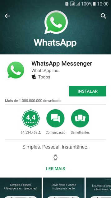 Pressione INSTALAR, e siga as indicações da tela para instalar o app. Pressione INSTALAR, e siga as indicações da tela para instalar o app.
