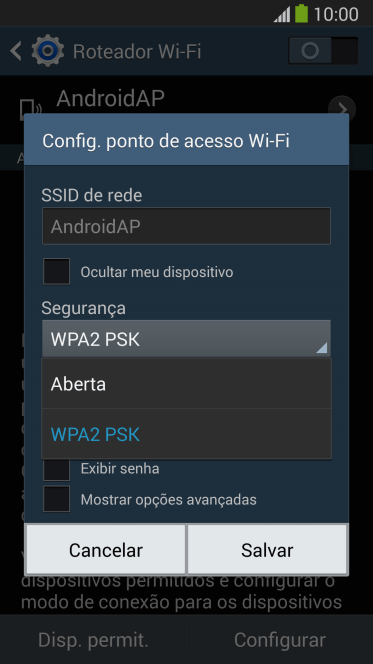 Pressione WPA2 PSK para proteger seu Roteador Wi-Fi com uma senha. Pressione WPA2 PSK para proteger seu Roteador Wi-Fi com uma senha.