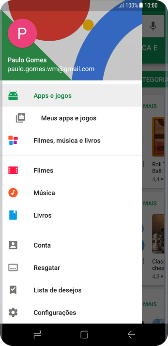 Pressione Configurações. Pressione Configurações.