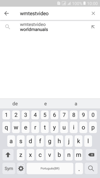 Pressione o ícone de busca. Pressione o ícone de busca.