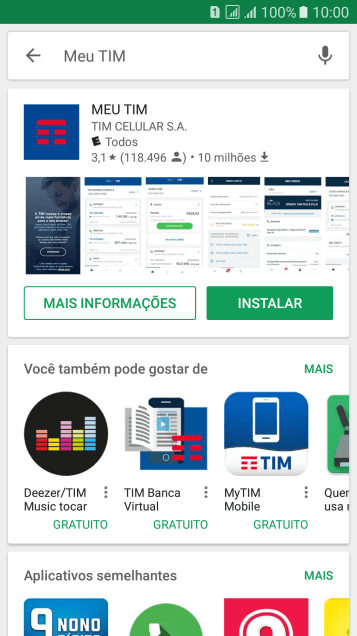 Pressione MEU TIM. Pressione MEU TIM.