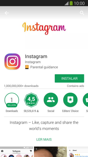 Pressione INSTALAR, e siga as indicações da tela para instalar o app. Pressione INSTALAR, e siga as indicações da tela para instalar o app.