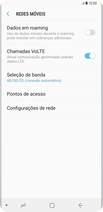 Pressione Seleção de banda. Pressione Seleção de banda.