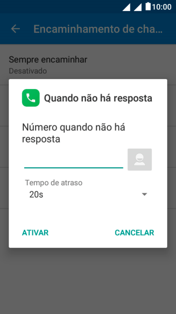 Se você encaminhar chamadas perdidas, você deve selecionar o intervalo do encaminhamento. Pressione a lista suspensa abaixo de Se você encaminhar chamadas perdidas, você deve selecionar o intervalo do encaminhamento. Pressione a lista suspensa abaixo de