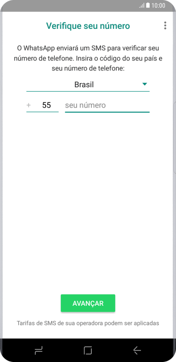 Pressione a lista suspensa. Pressione a lista suspensa.