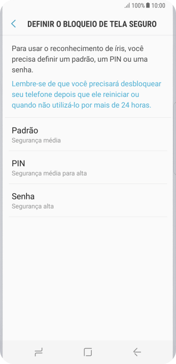 Pressione a configuração desejada, e siga as instruções da tela para criar um código extra. Pressione a configuração desejada, e siga as instruções da tela para criar um código extra.
