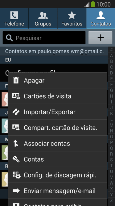 Pressione Importar/Exportar. Pressione Importar/Exportar.