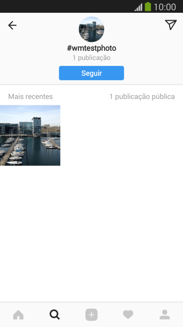 Pressione o post desejado. Pressione o post desejado.